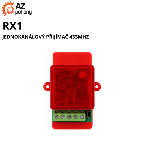RX1 - jednokanálový přijímač 433MHz